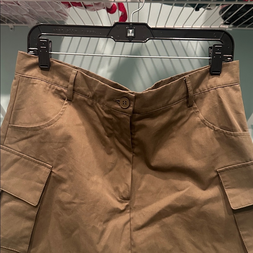 NWT Khaki olive Green Woven Skirt - Picture 4 of 6
